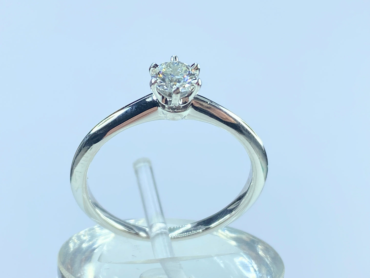 Tiffany & Co. Diamond Solitaire Engagement Ring in Platinum F/VS2 0.33 CTW