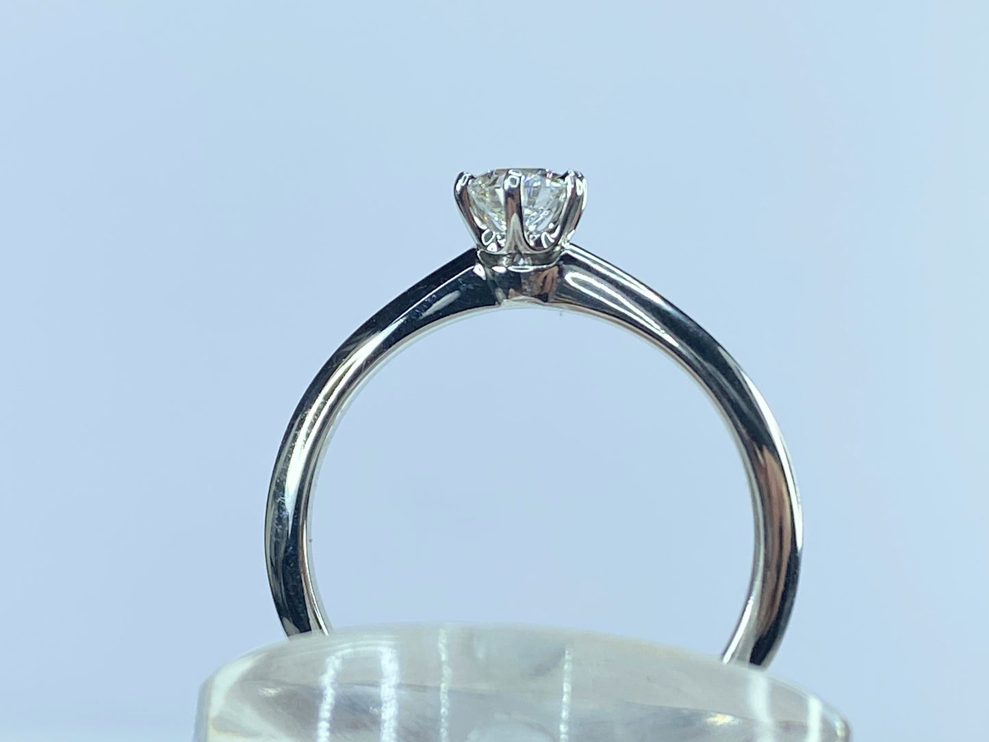 Tiffany & Co. Diamond Solitaire Engagement Ring in Platinum F/VS2 0.33 CTW
