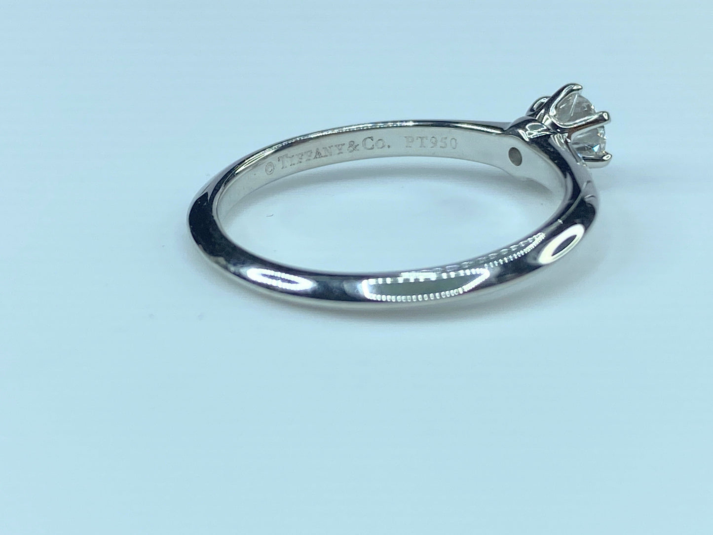 Tiffany & Co. Diamond Solitaire Engagement Ring in Platinum F/VS2 0.33 CTW