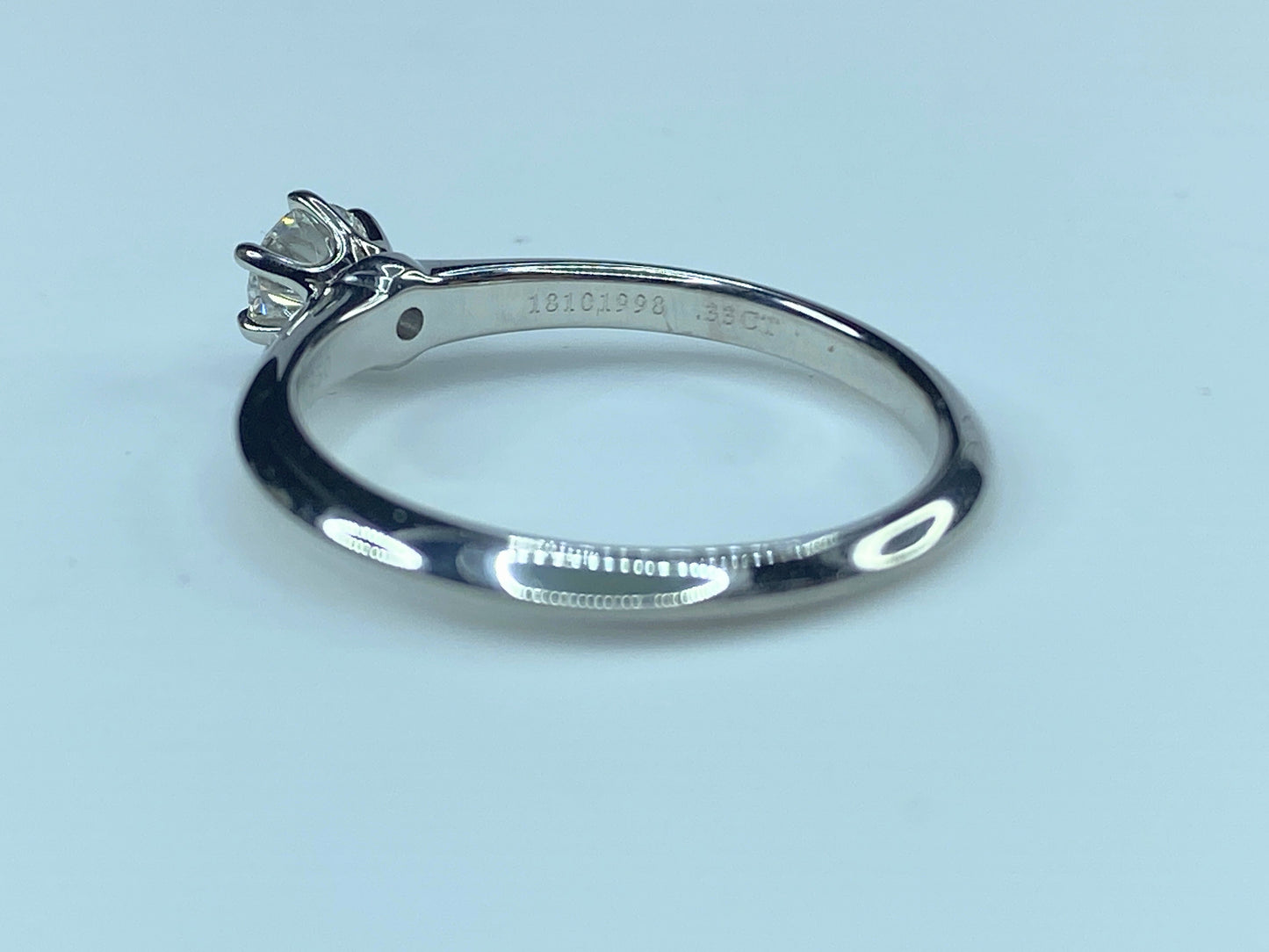 Tiffany & Co. Diamond Solitaire Engagement Ring in Platinum F/VS2 0.33 CTW