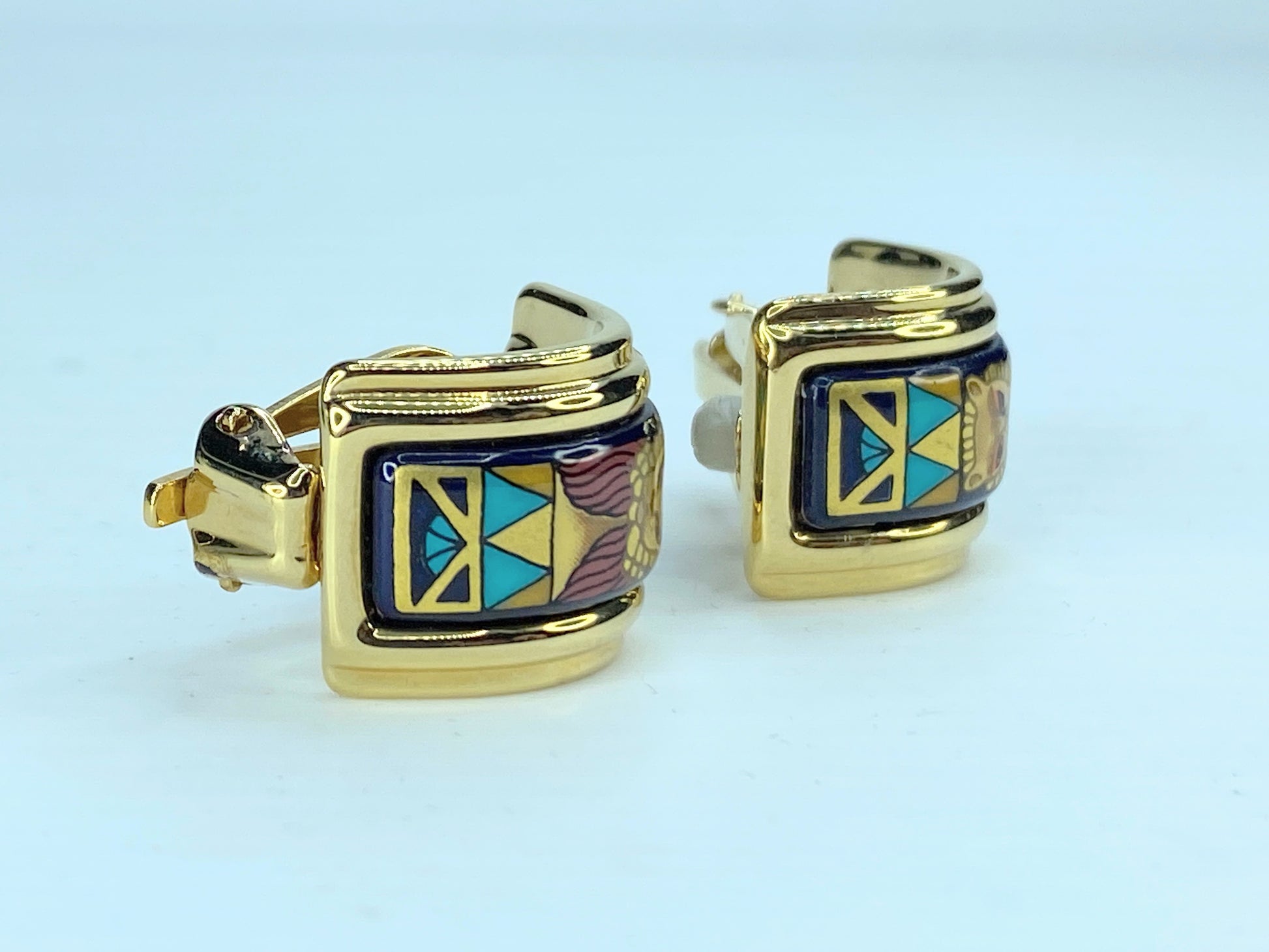 Hermes Emily Lion Earring G Multicolor Mecca Hermes in box GS233