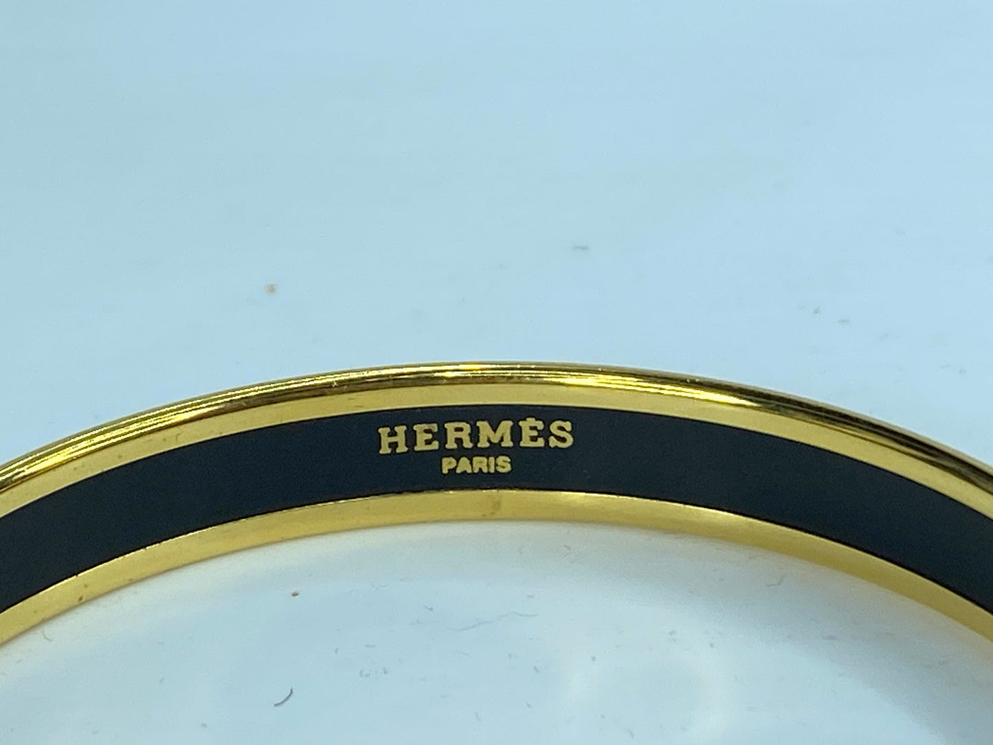 Hermes Enamel Cloisonne gold Vineyard Grape 10mm Bangle 8" GS236
