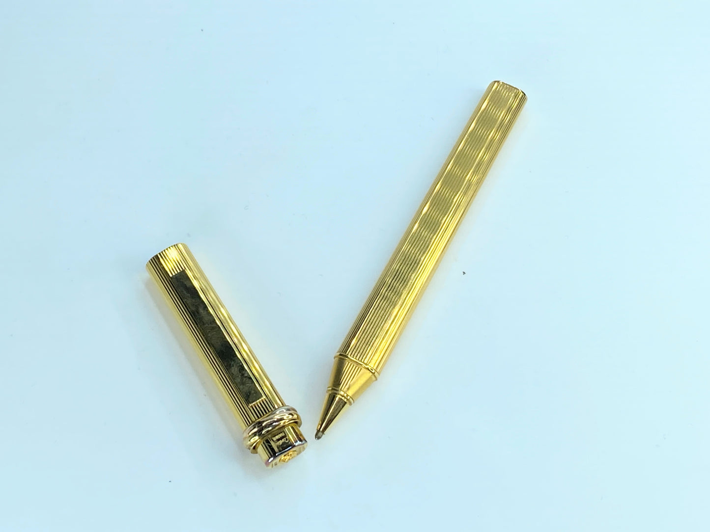 Cartier Vendome Gold-Plated Trinity Ballpoint Pen in Original Box/pamphlet OF01