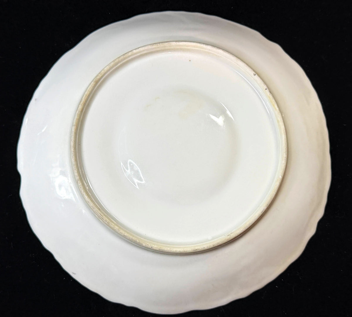Antique Oyster Plate Pink & Blue Gilt Five Wells Porcelain 8.25" A1242