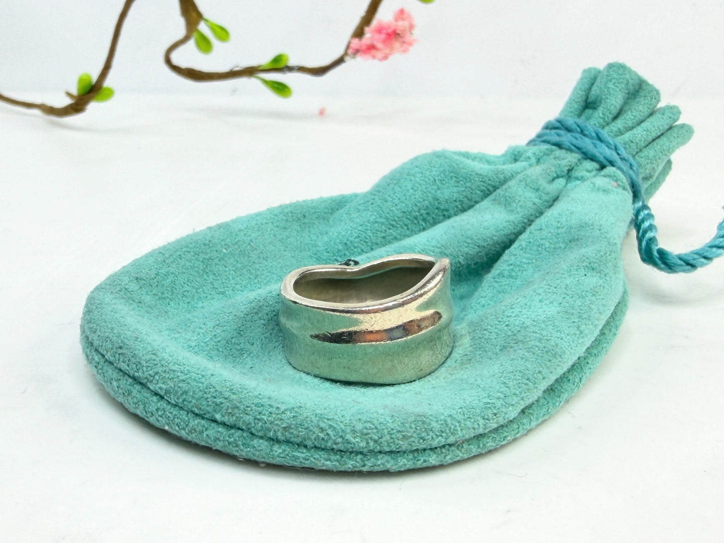 Vintage Tiffany Wavy Leaf Ring Sterling Silver Sz6 JR1419