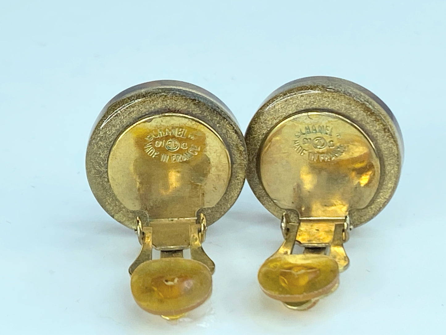 CHANEL Cruise Line Amber Four-leaf Motif Earrings Chanel w/tag GS299