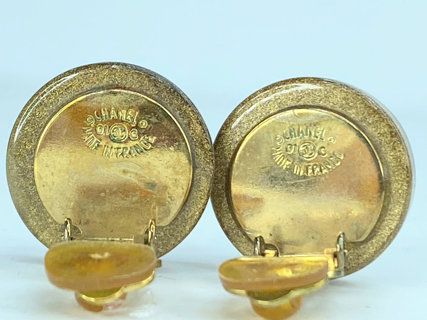 CHANEL Cruise Line Amber Four-leaf Motif Earrings Chanel w/tag GS299