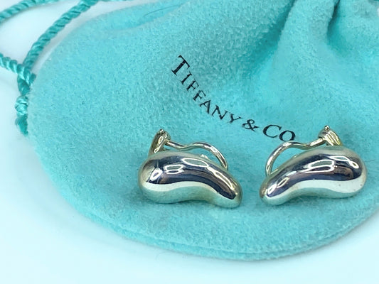 Tiffany & Co. Teardrop Earrings Silver Elsa Peretti Clip on back 8.1g JR9709