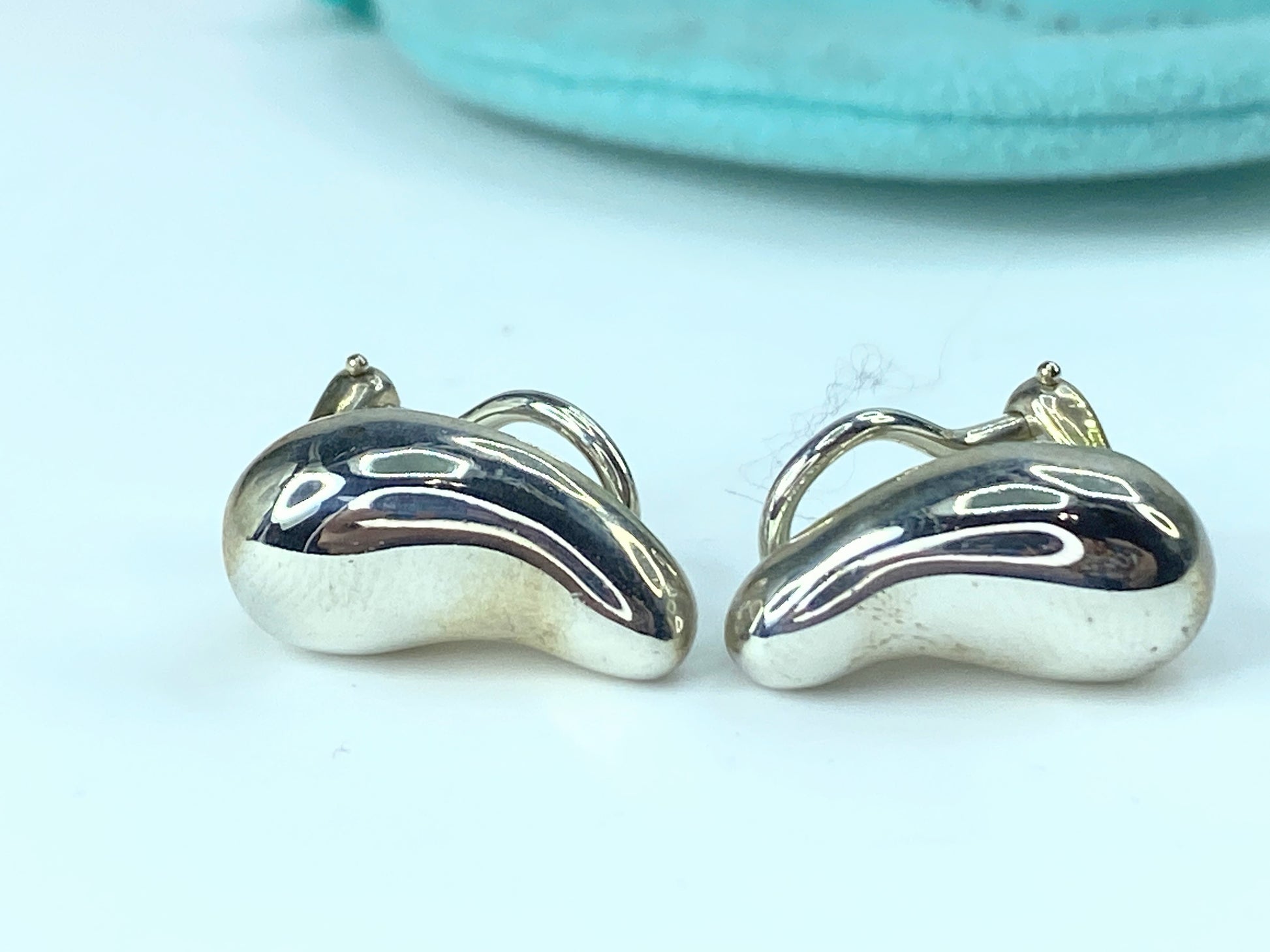 Tiffany & Co. Teardrop Earrings Silver Elsa Peretti Clip on back 8.1g JR9709