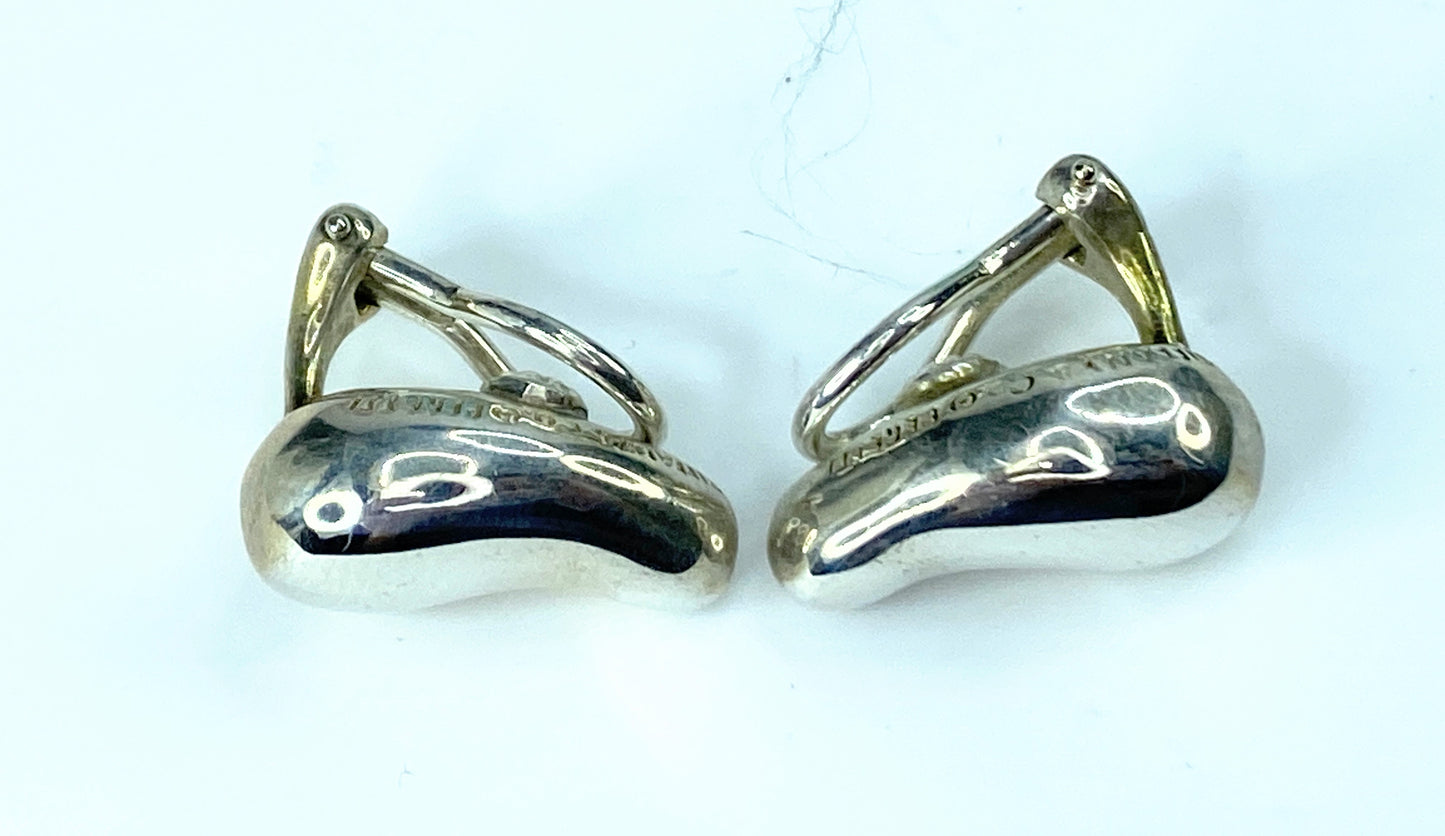 Tiffany & Co. Teardrop Earrings Silver Elsa Peretti Clip on back 8.1g JR9709