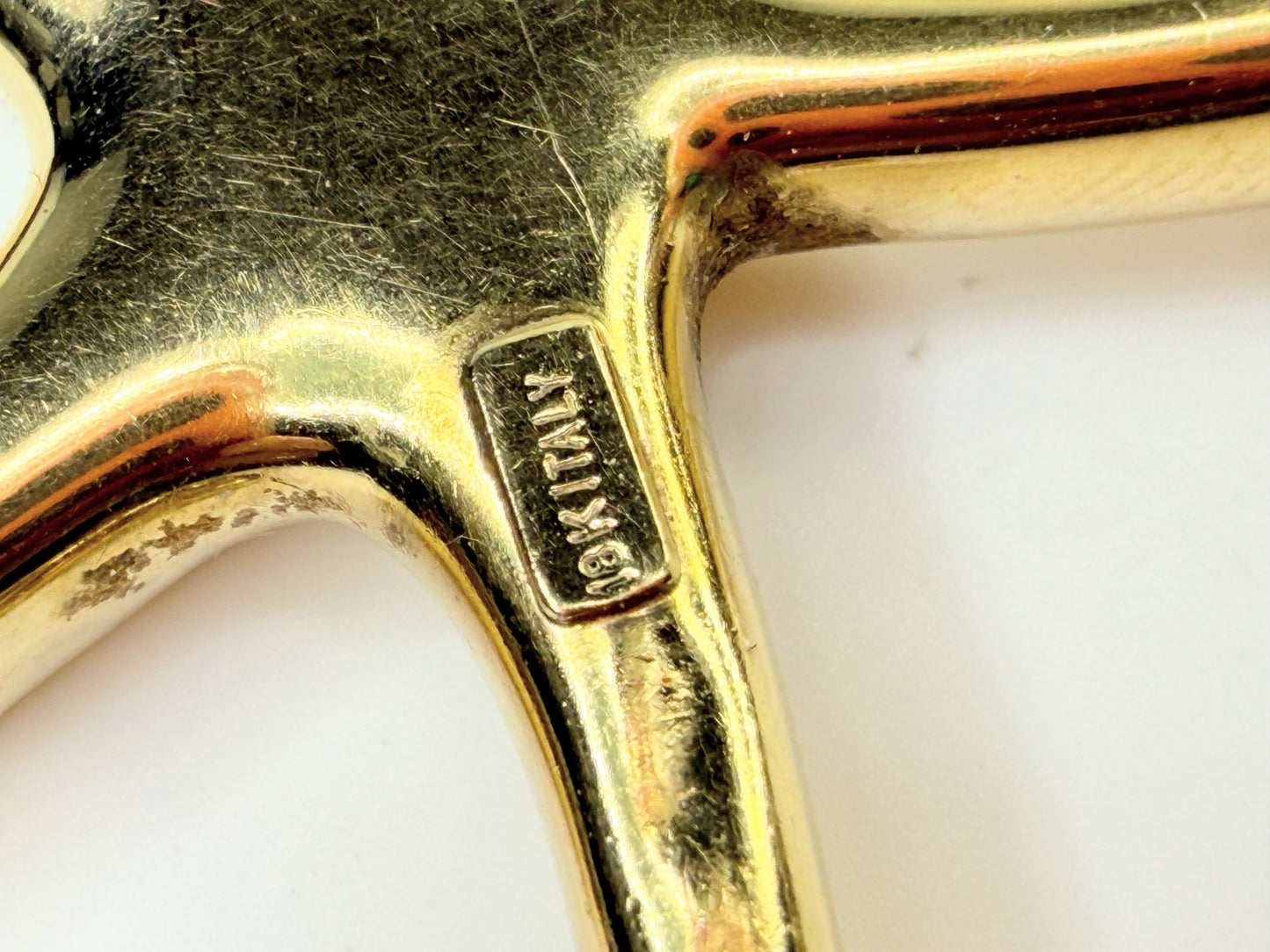 Vintage 18K Italy Solid Gold Starfish Pendant 2 5/8" Drop JR1423