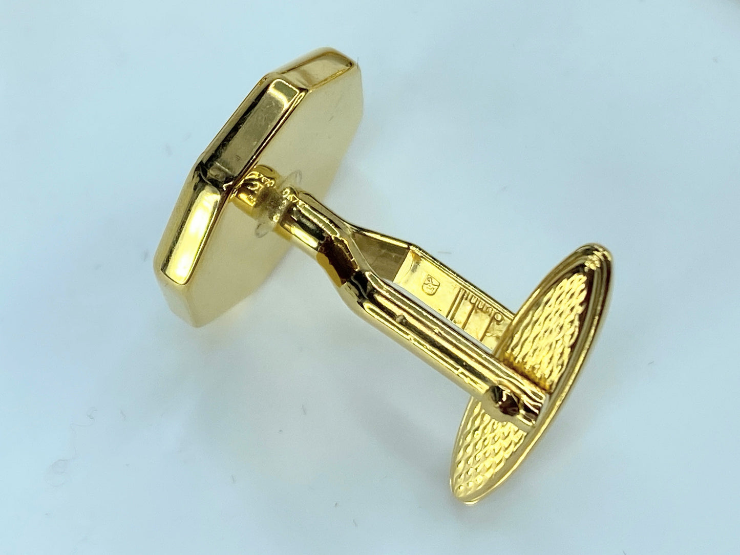 Dunhill cufflink Tie clip set with D mark Gold & Silver hardware Authentic GS303