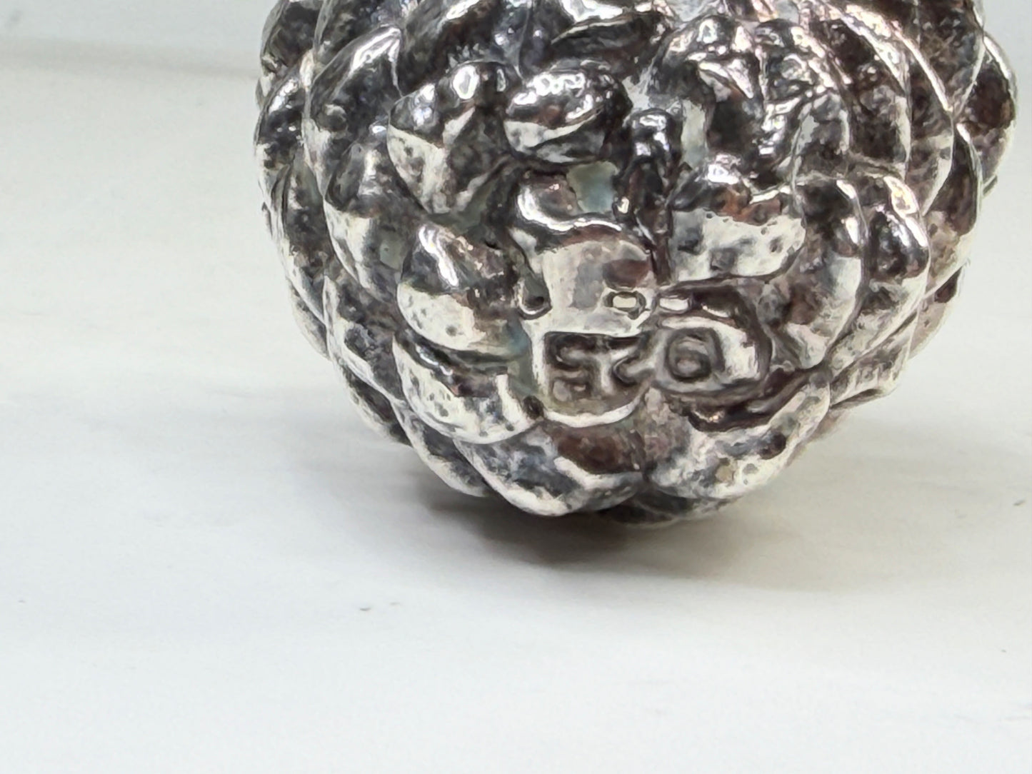 Vintage Sterling Silver Pinecone Form Sculpture 925 SS248