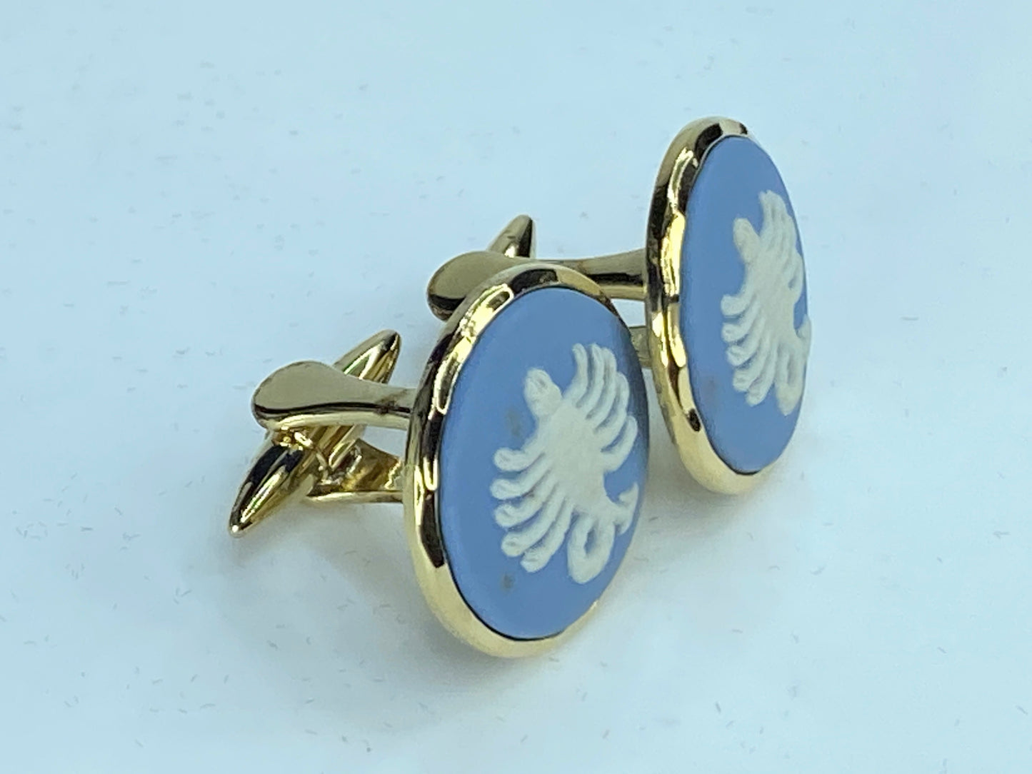 Wedgwood Blue Jasperware Zodiac Scorpio Cufflinks 21.85mm GS307