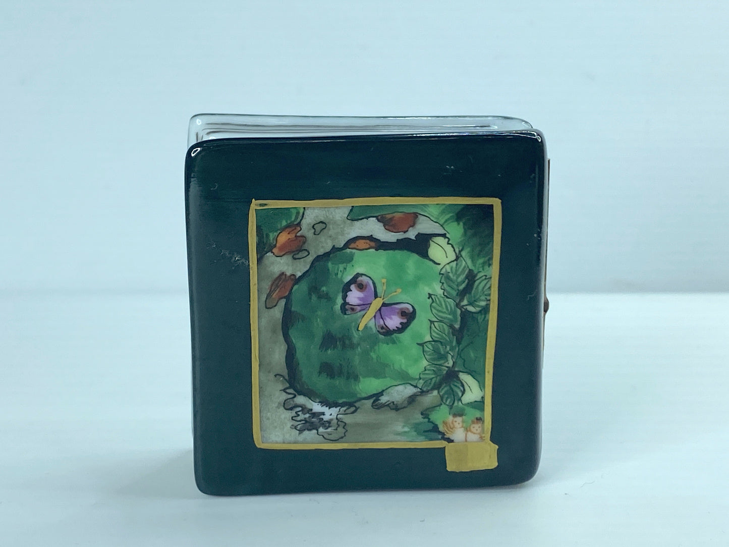 Rochard From Snuff to Sentiments Book Limoges Box 1 3/4" x 1 3/4" x 3/4" A357
