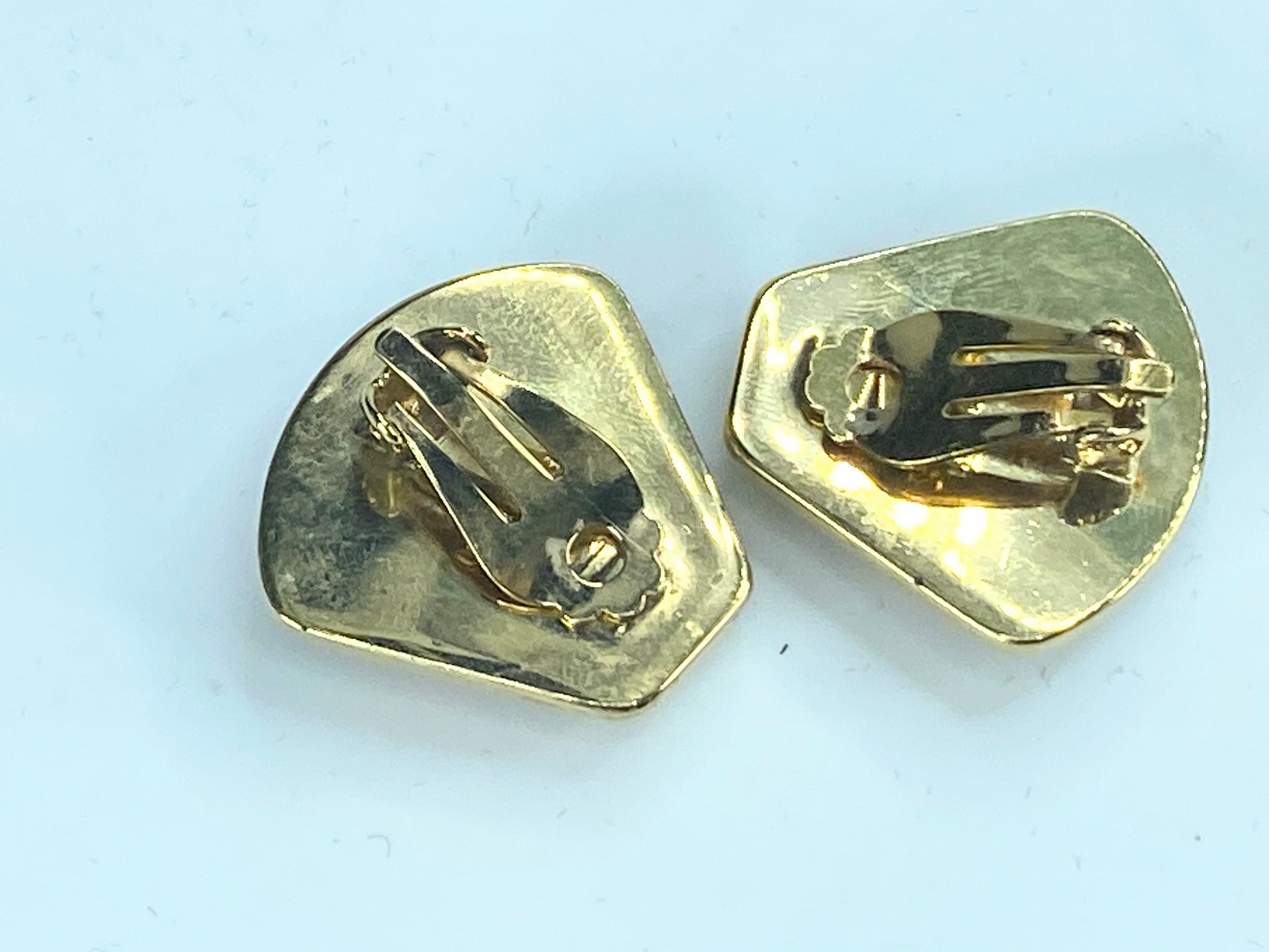 HERMES earrings, cloisonné, metal/enamel, gold/black/multicolor GS315