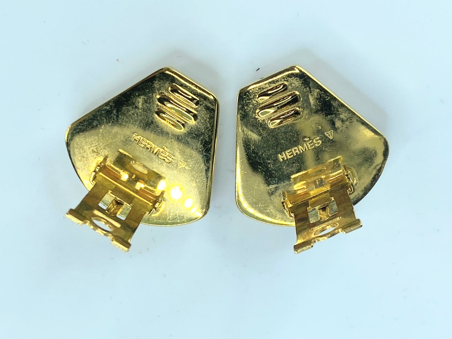 Hermès Boucles d'oreilles Emile Lion Email ceramic earrings GS316