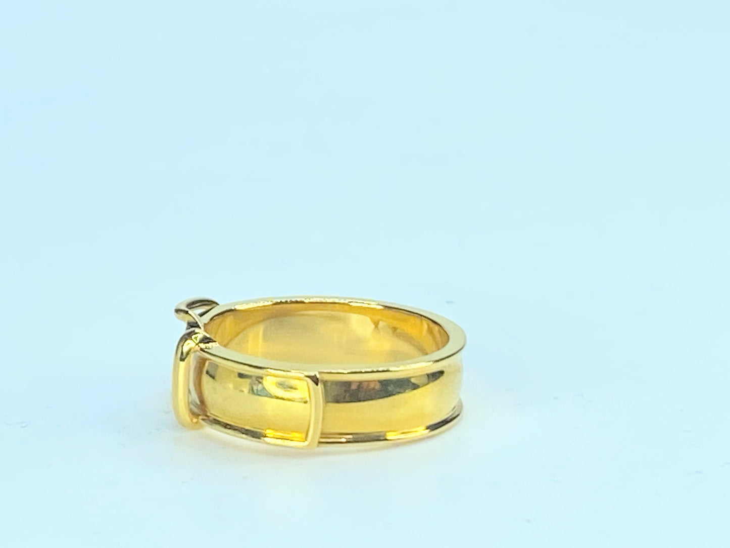 Hermes Hermes Buckle Belt Motif Gold Tone Metal Ring Size 54 GS318