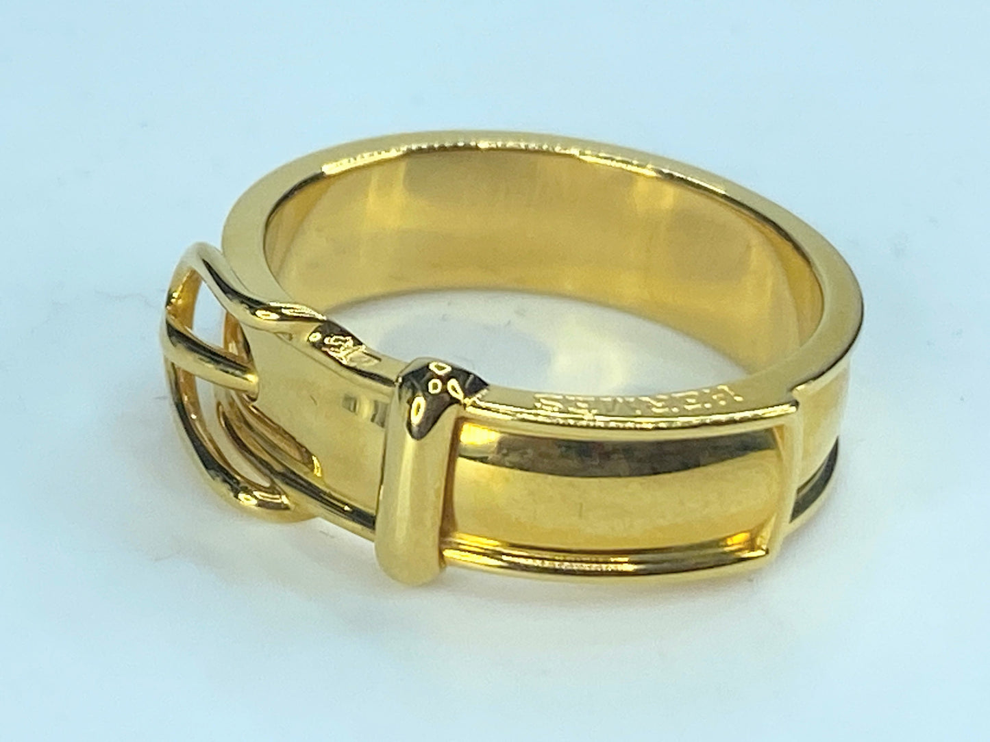 Hermes Hermes Buckle Belt Motif Gold Tone Metal Ring Size 54 GS318