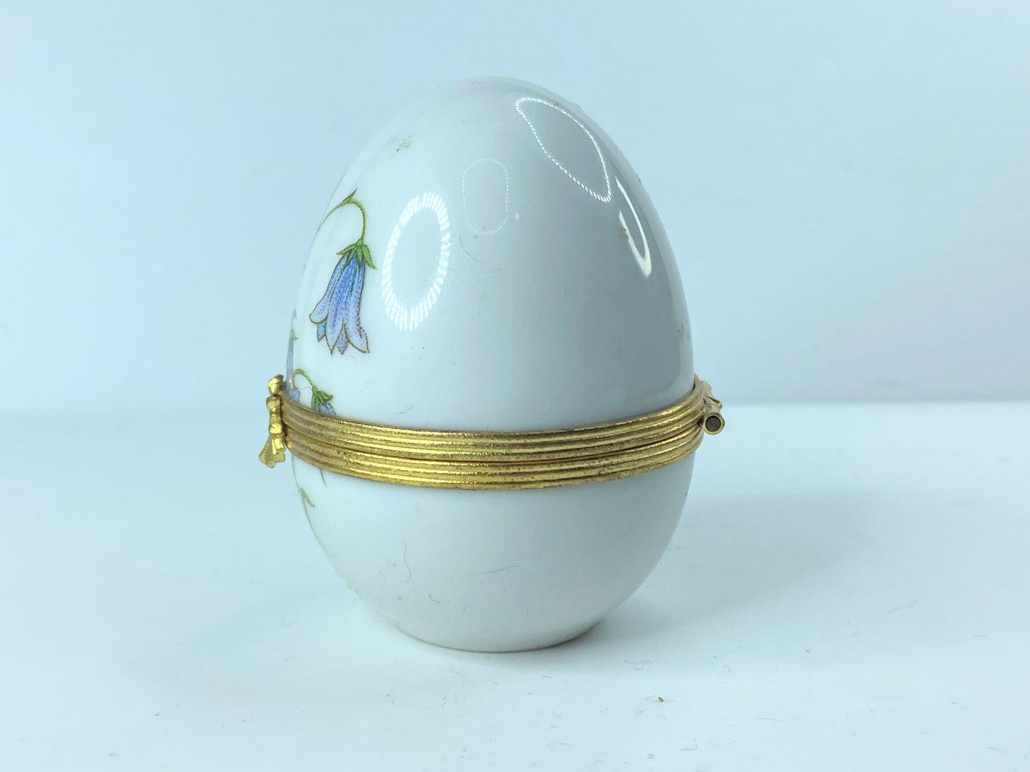 Vintage Rochard Limoges France Egg trinket Box French 2 5/8" x 2" A365