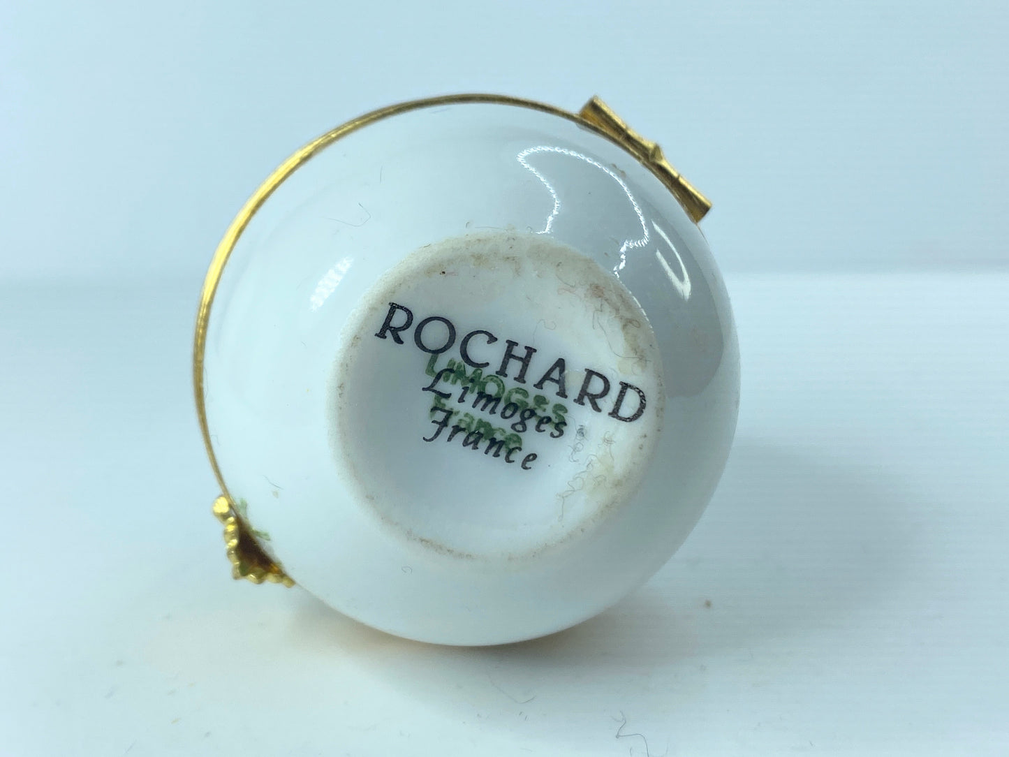 Vintage Rochard Limoges France Egg trinket Box French 2 5/8" x 2" A365