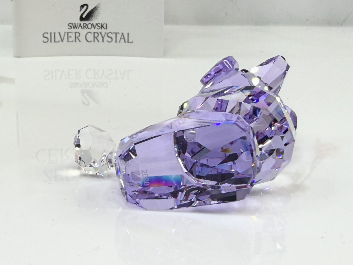 Swarovski Lovlots Sitting Poodle Light Amethyst Crystal Figurine Box S275