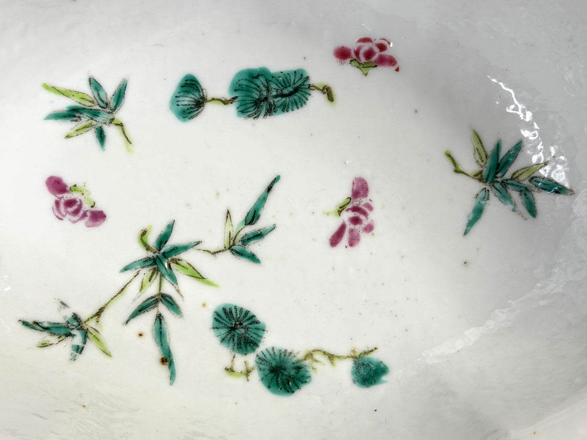 Antique Chinese Tongzhi Famille Rose Rooster Bowl Hand Painted A1275