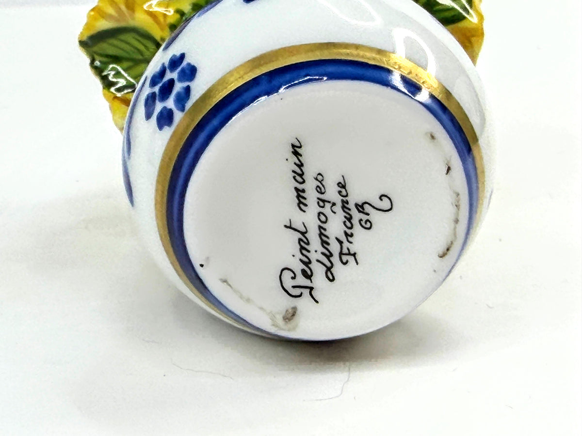 Limoges France Van Gogh-Inspired Sunflowers Porcelain Hinged Box A1058
