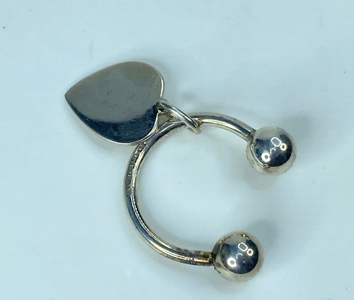 Tiffany & Co. Silver Horseshoe Keychain heart tag 9.7g SS93