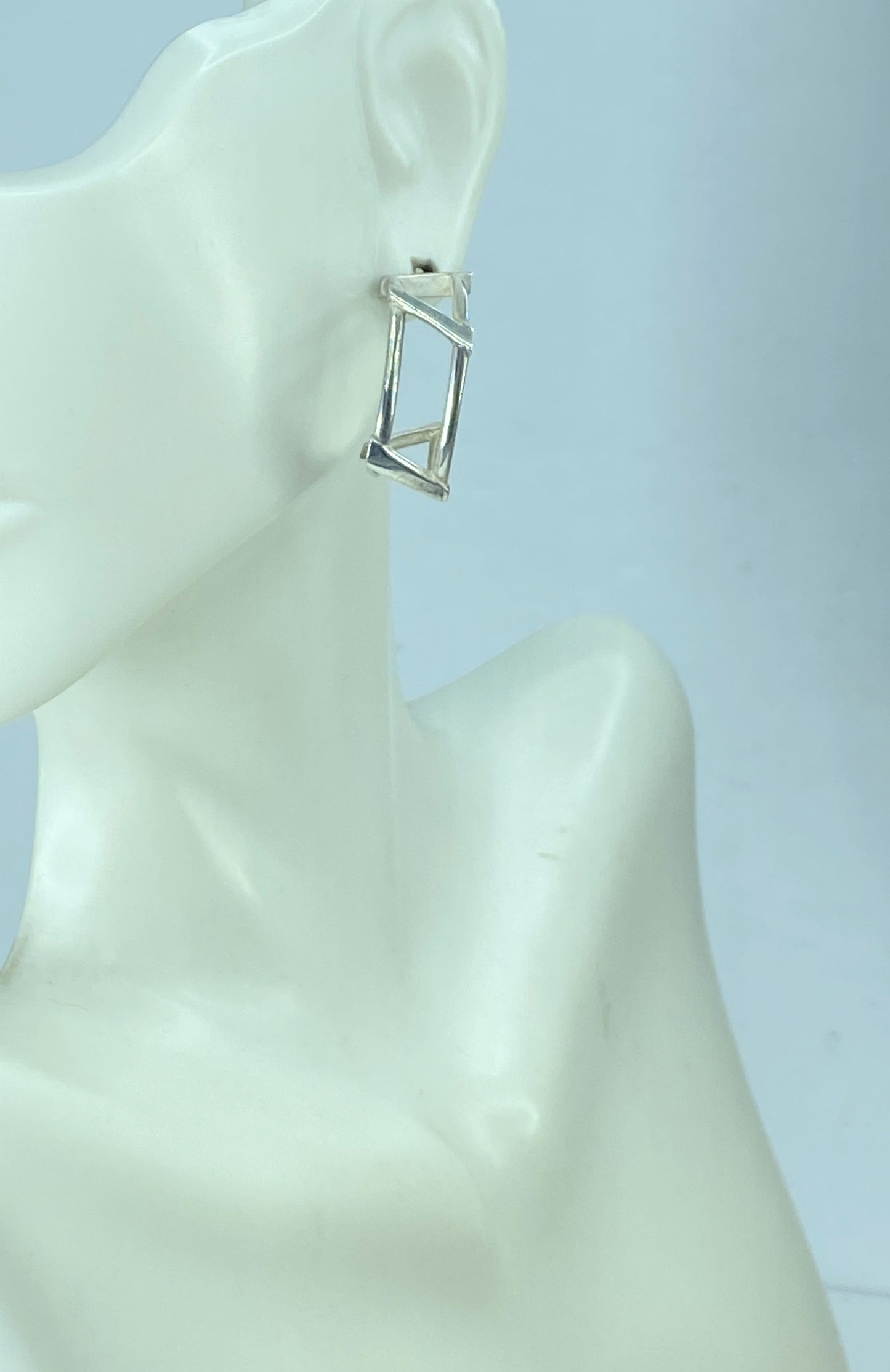 Tiffany & Co. Frank Lloyd Gehry abstract Hoop sterling silver earrings JR894