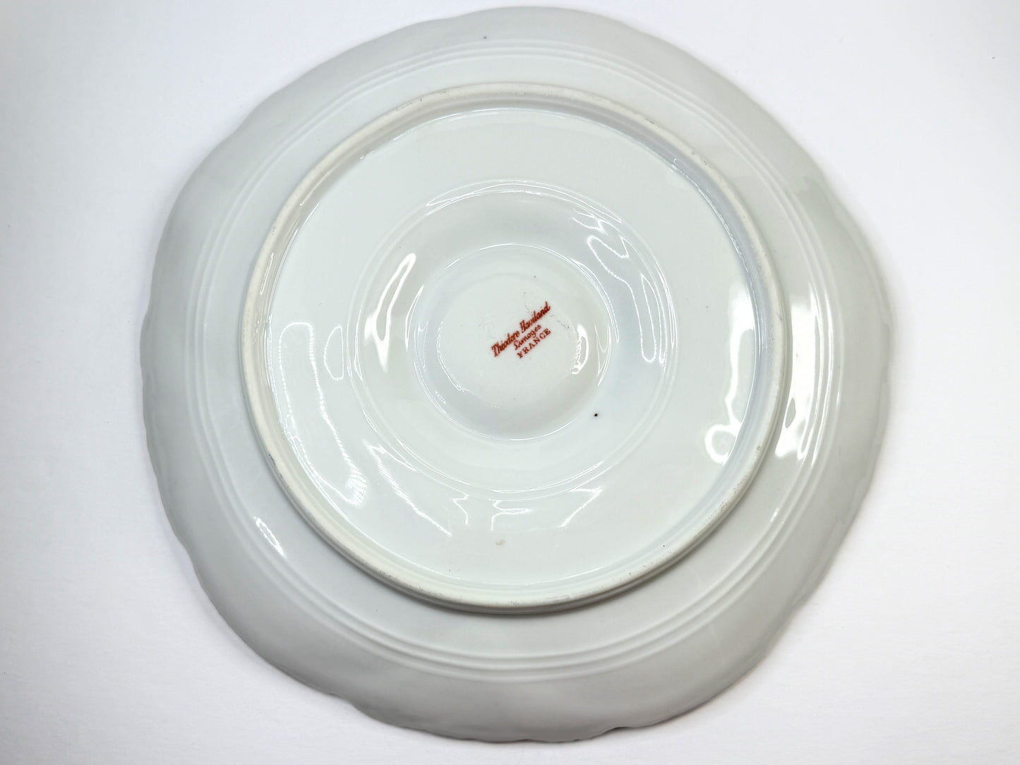 Antique Theodore Haviland Limoges Oyster Plate with Violets A826