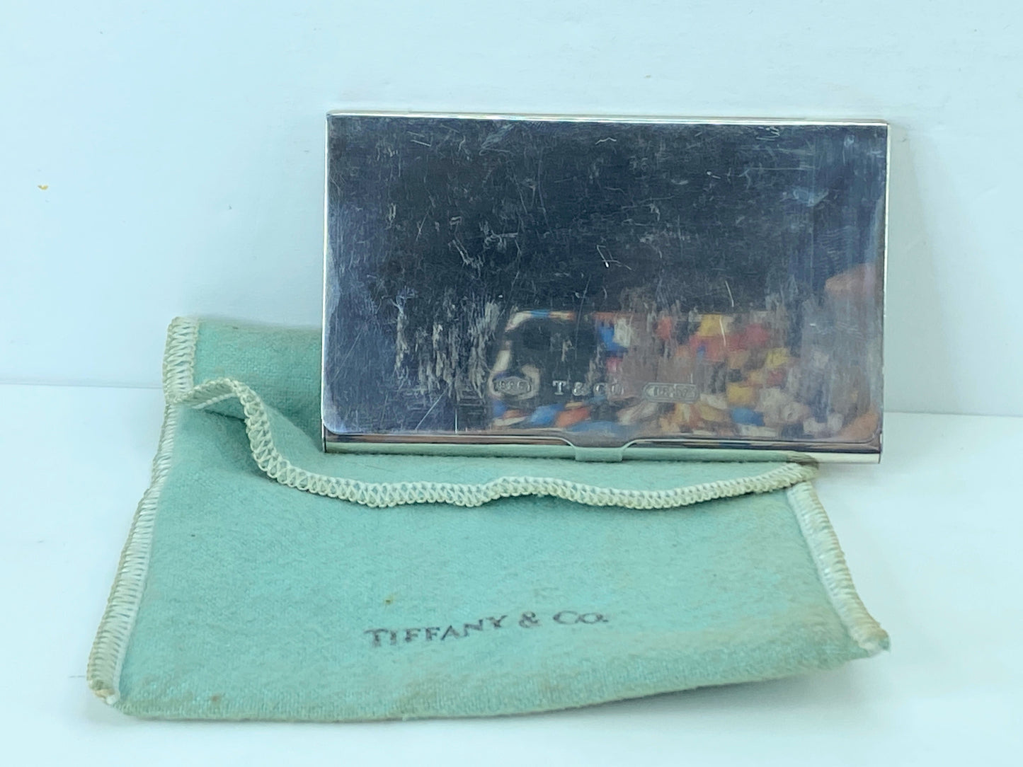 Tiffany & Co Sterling Silver 1837 Business Card Holder 3 4/5"x2 1/4" 56.9g SS95