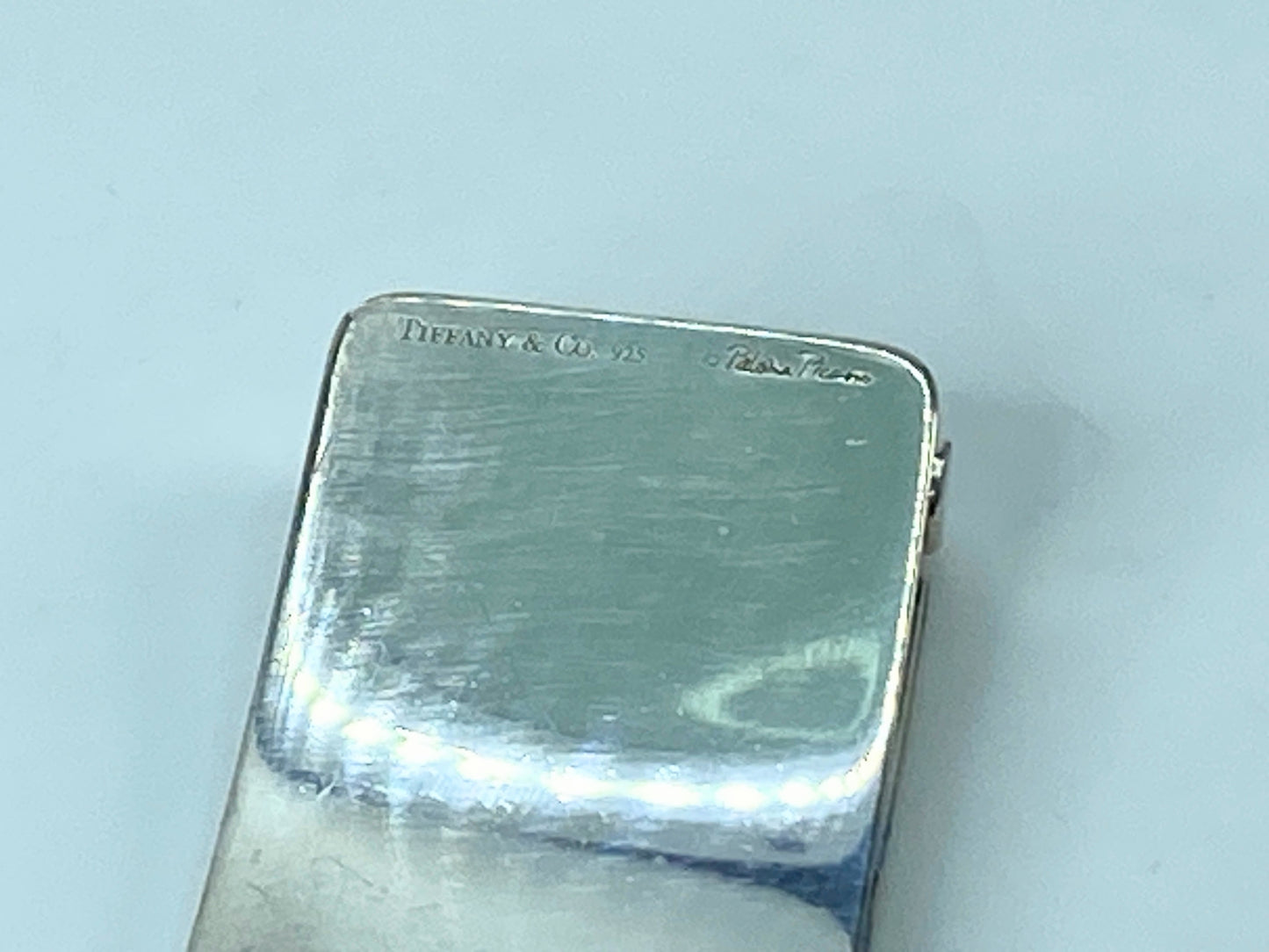 Tiffany & Co Paloma Picasso Groove Money Clip 925 Sterling Silver w/pouch SS98