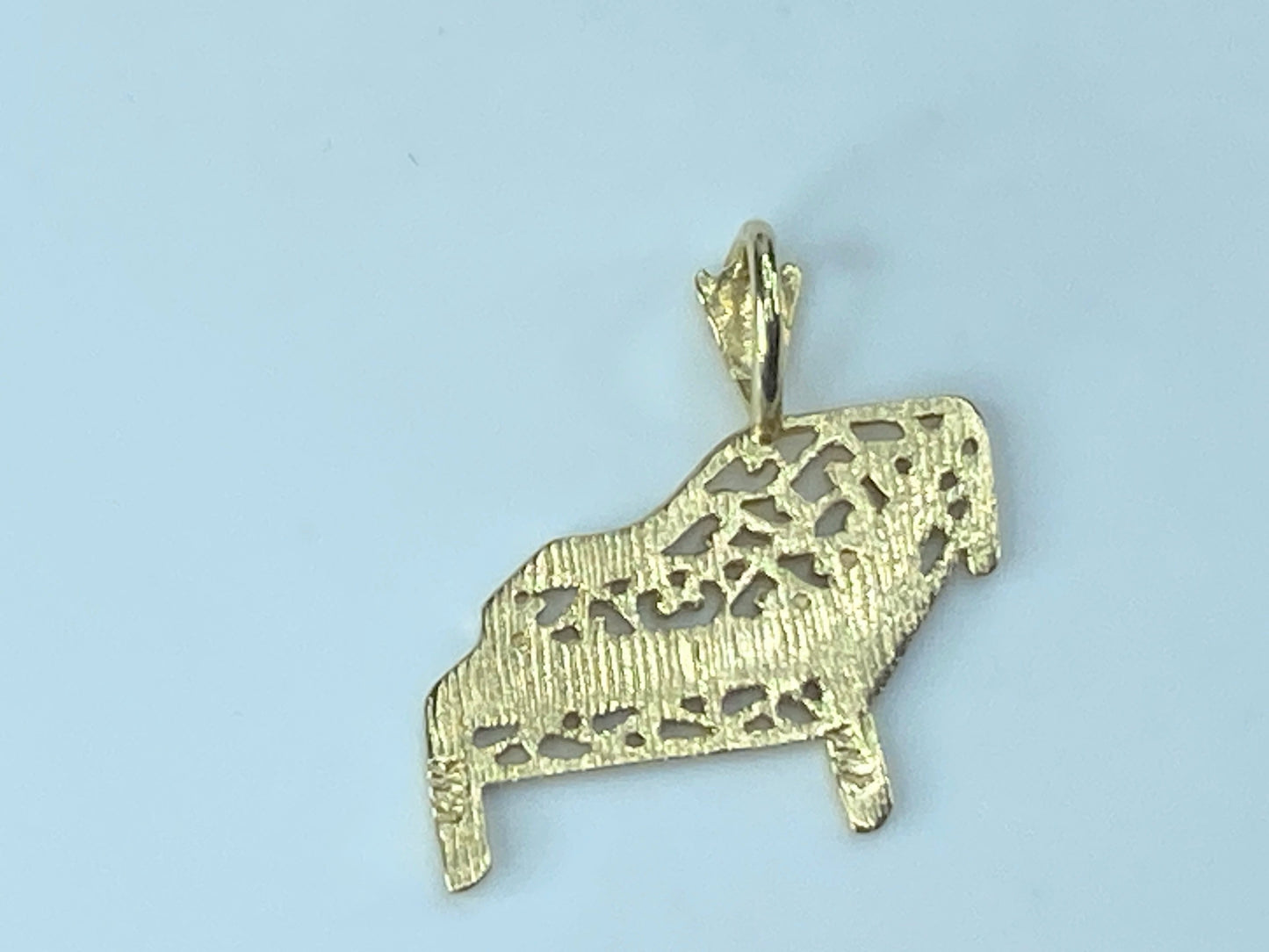 14k Yellow Gold Piano MA Michael Anthony 3/4" x 7/8" Charm Pendant 1.3g JR471