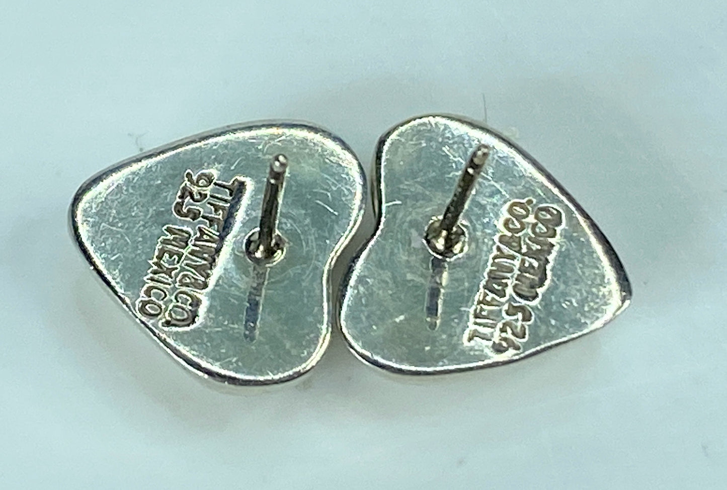 Tiffany & Co. Sterling Silver Puffy Heart Stud Earrings 3.0g 12.7mm JR903