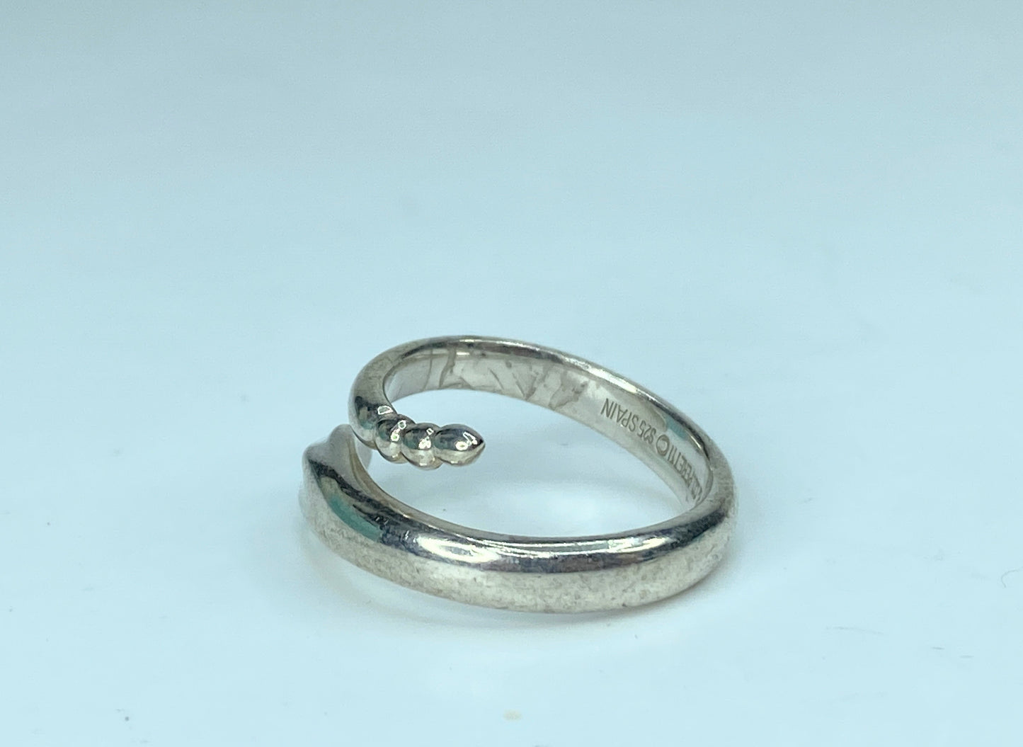 Elsa Peretti for Tiffany & co. sterling silver Snake ring, Spain s6 4.5g JR914