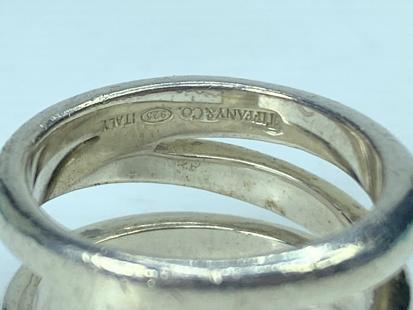 Tiffany & Co. sterling silver Zig-Zag 11.7mm wideband s6.5 9.3g JR908