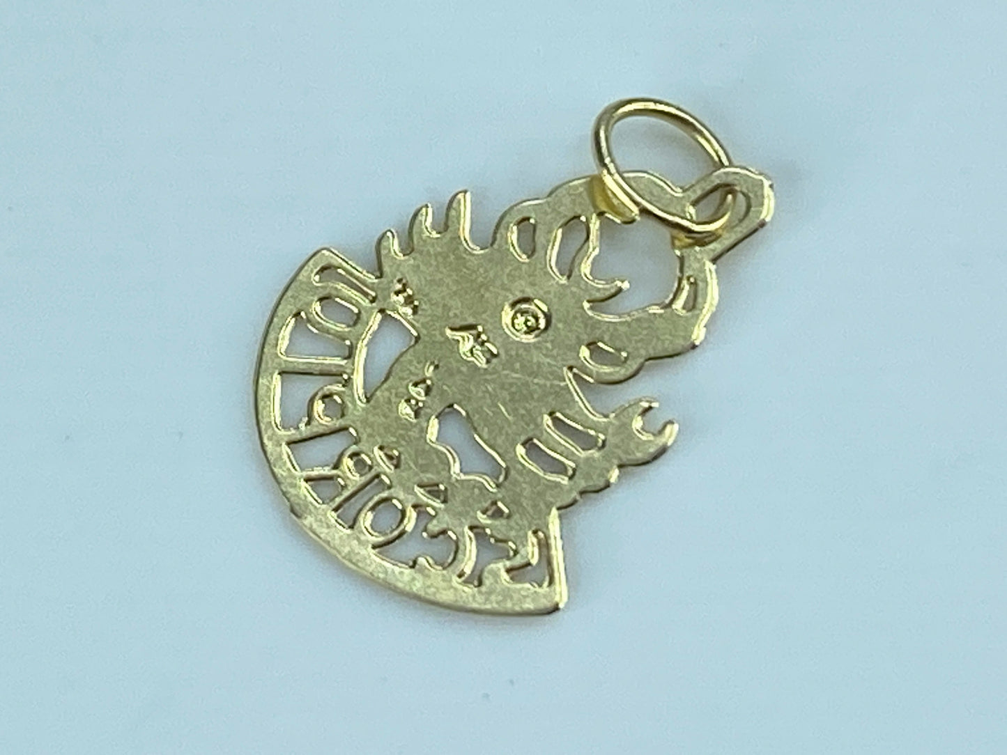 14k yellow Gold cut-out Scorpio Charm pendant 19.0mm JR522