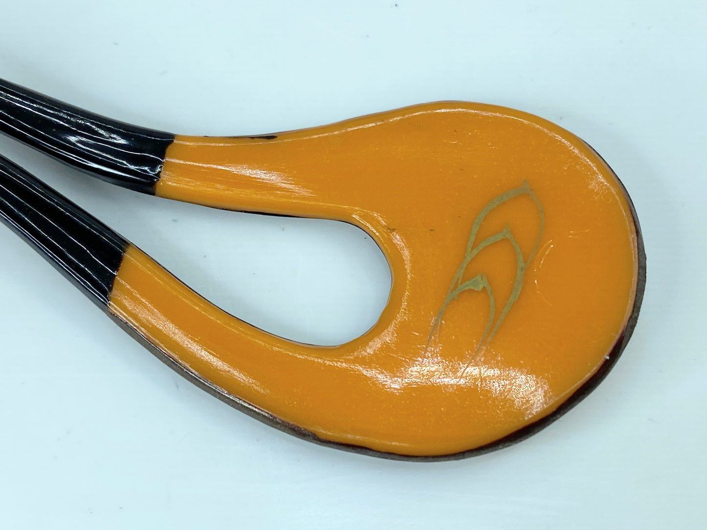 Vintage Japanese hair comb floral design kanzashi hair accessory 6.3g 4" GS607