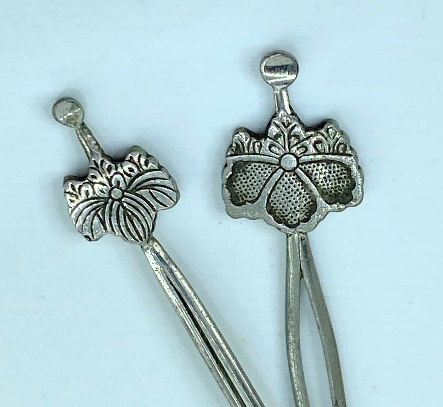 Kanzashi Antique Silver Vine Crest Hairpin Yukata Elegant matching pair GS622