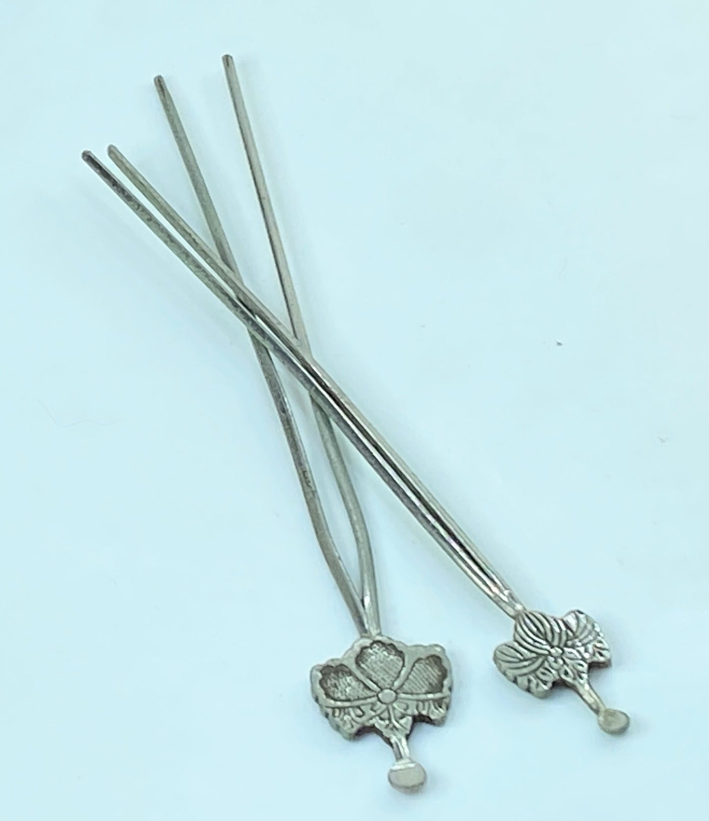 Kanzashi Antique Silver Vine Crest Hairpin Yukata Elegant matching pair GS622