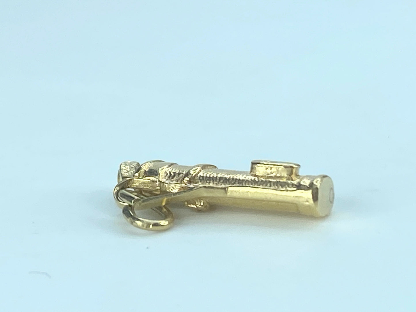 14K Yellow Gold Golf Clubs & Bag, Three Dimensional Charm Pendant 1.5g JR501