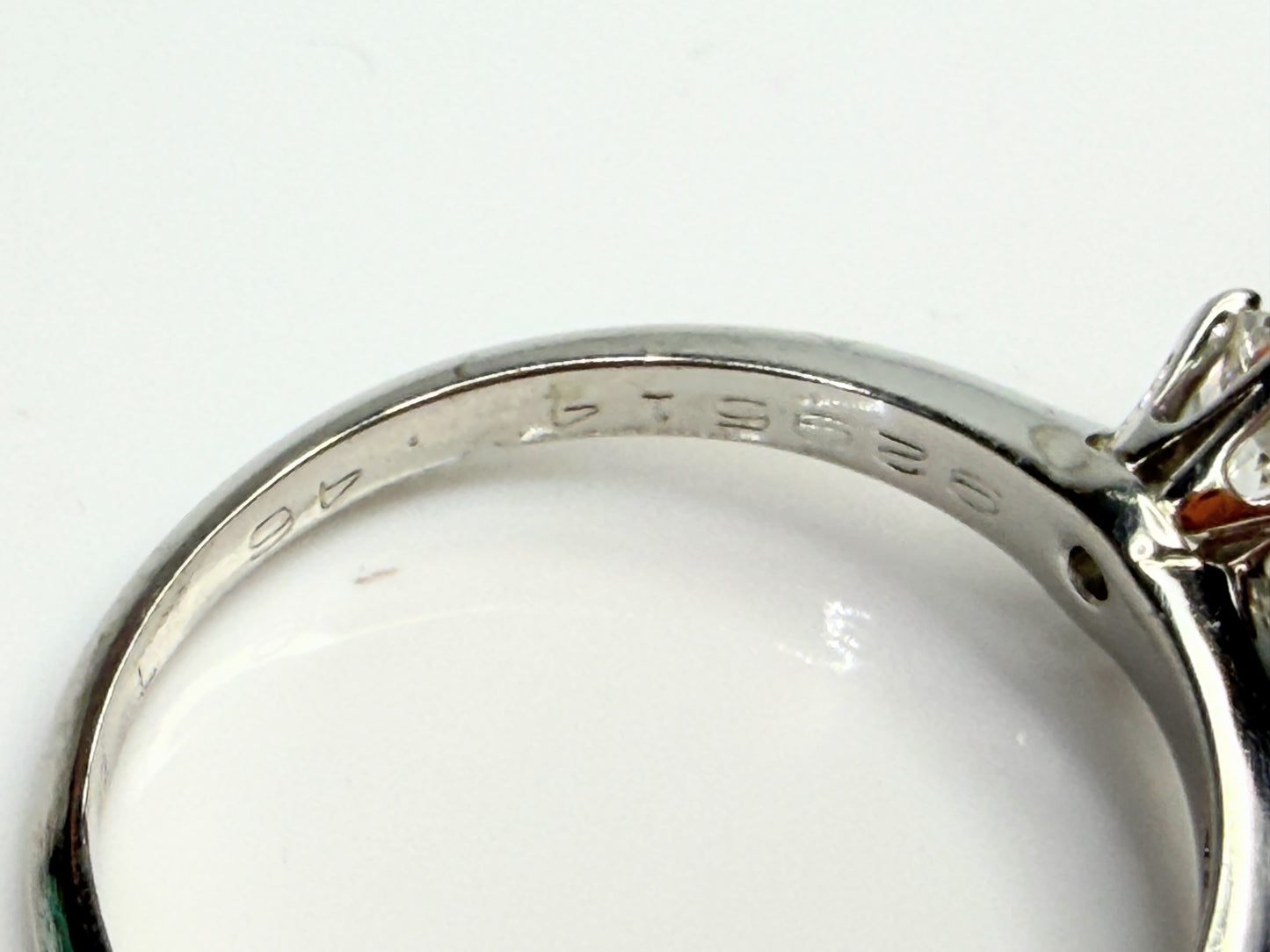 Vintage Tiffany & Co Platinum Diamond Solitaire Ring 0.46ct VS1 E JR1463