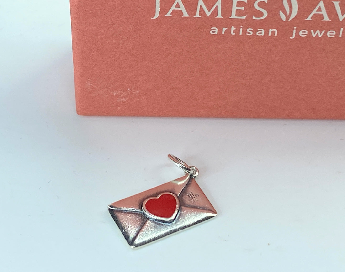 James Avery sterling silver 925 "To my love" Enamel Heart charm 3.0g JR9617
