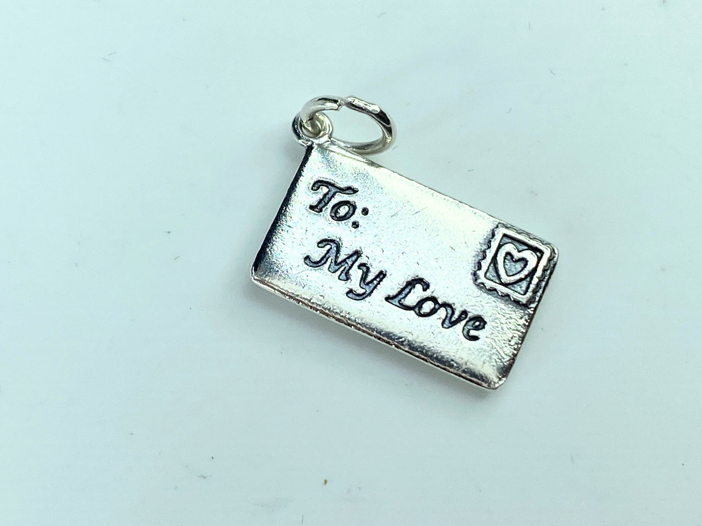 James Avery sterling silver 925 "To my love" Enamel Heart charm 3.0g JR9617