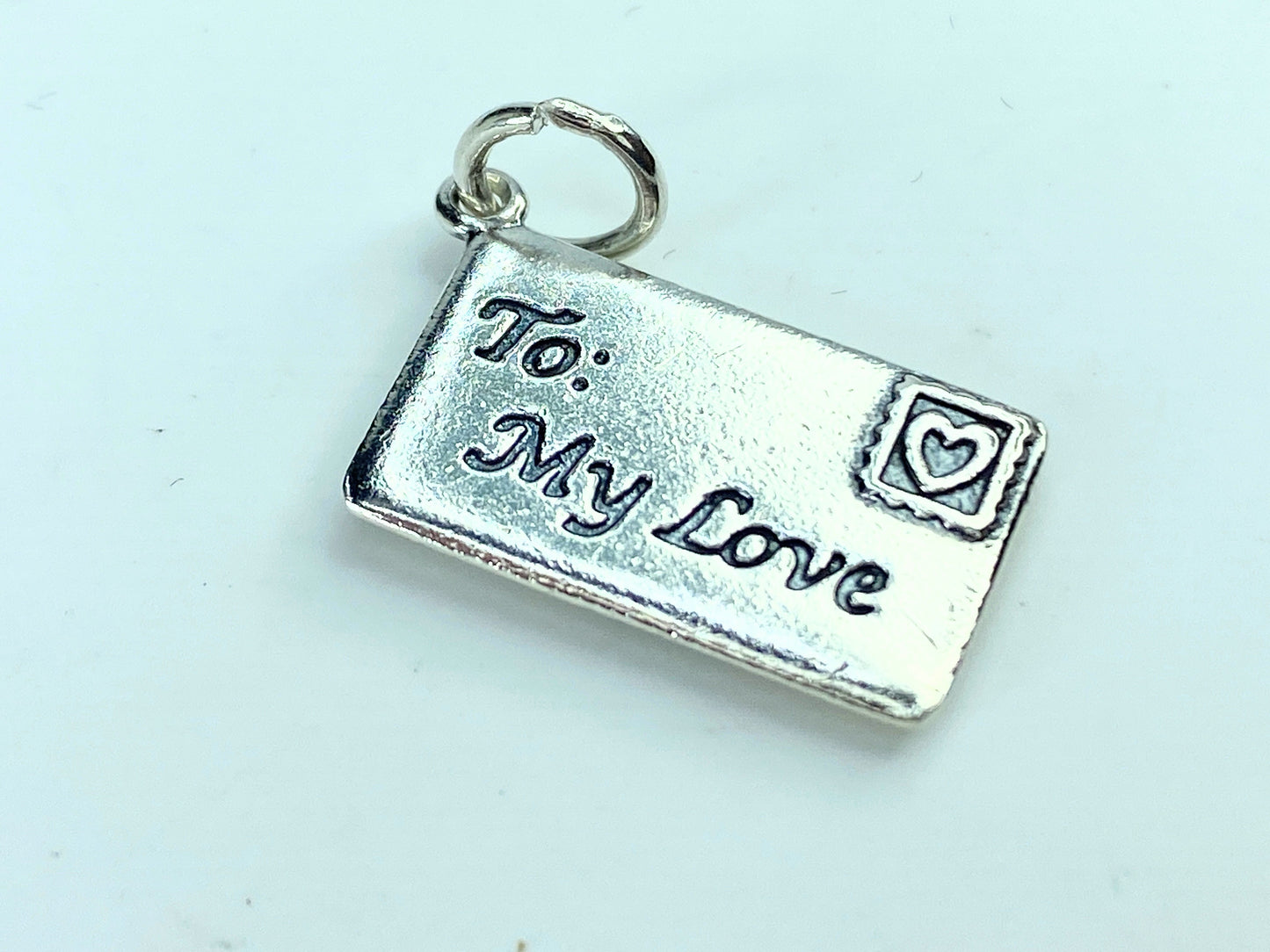 James Avery sterling silver 925 "To my love" Enamel Heart charm 3.0g JR9617