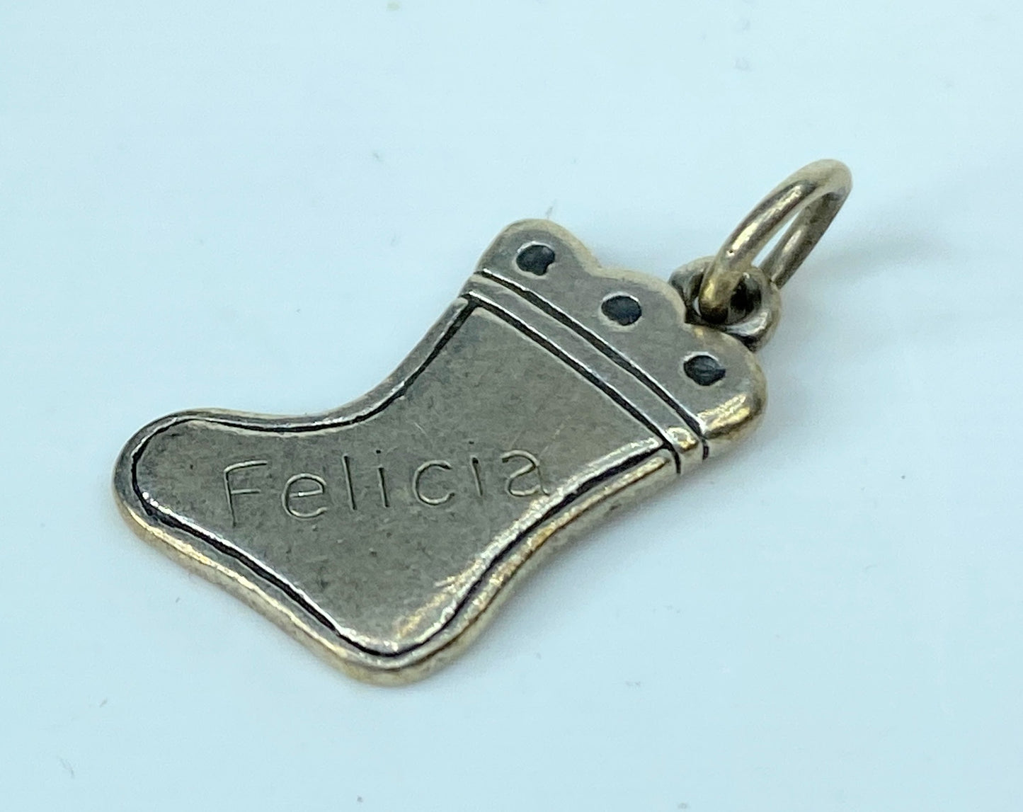 *RETIRED* James Avery Christmas Stocking Charm Sterling Silver 25mm JR936