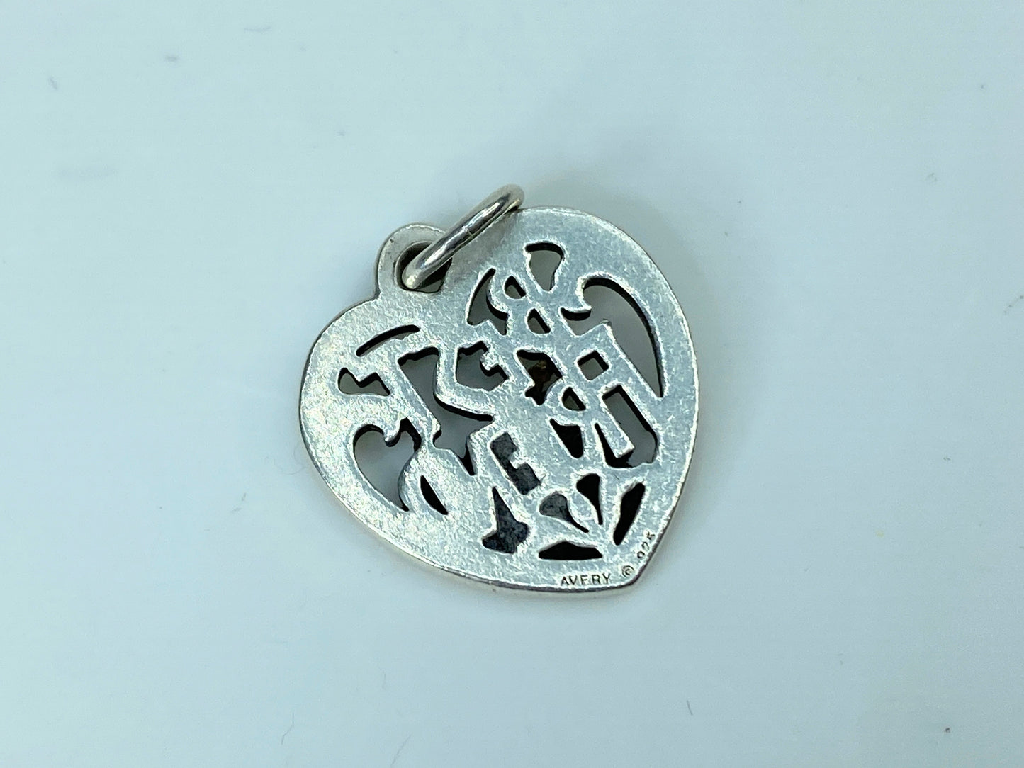 RETIRED James Avery Best Friend Heart Charm, Sterling Silver 22mm JR942