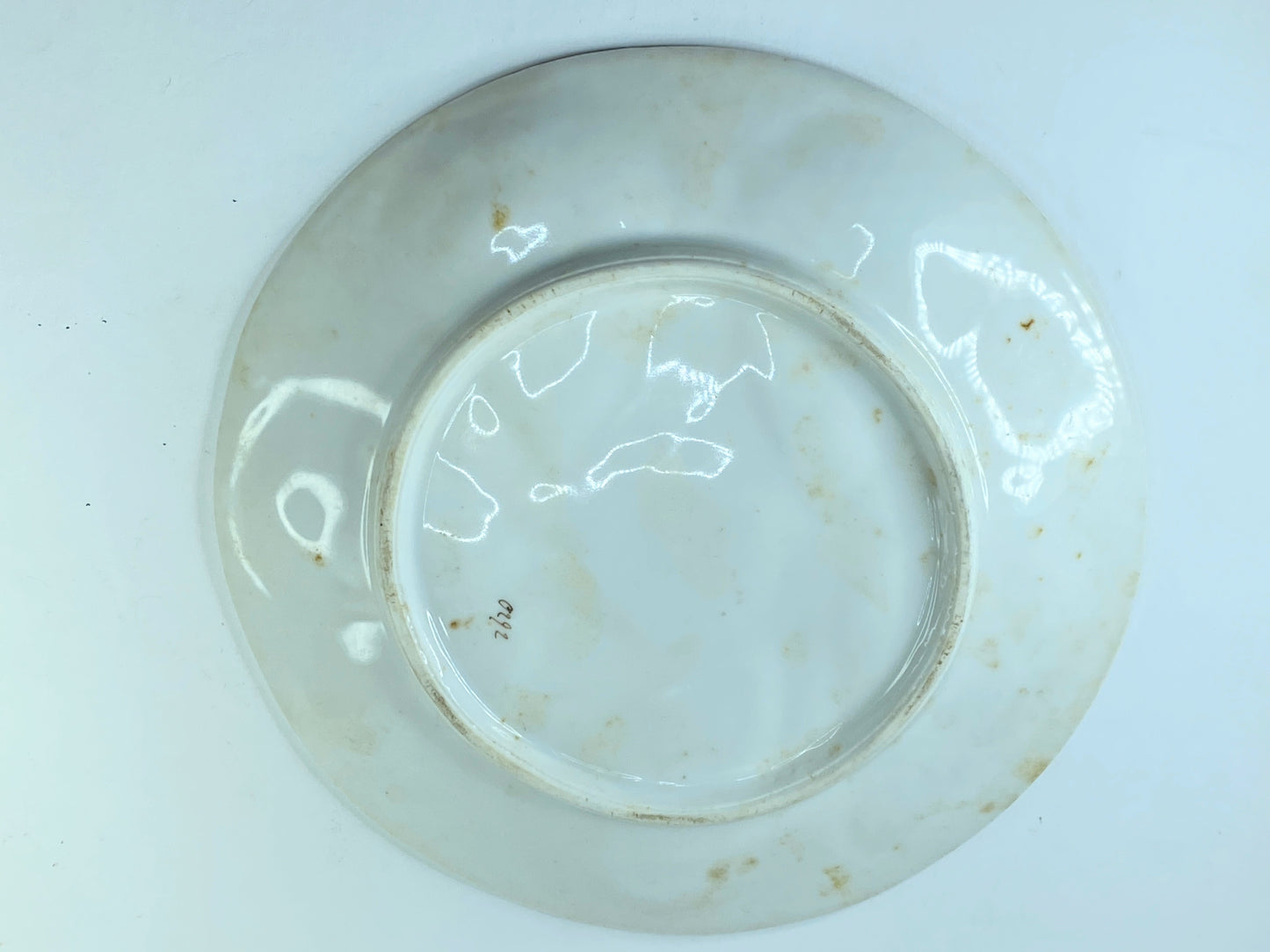 Antique Trompe L’oeil, "Napkin" Six Well Oyster Plate Number 0292 8.5" A397