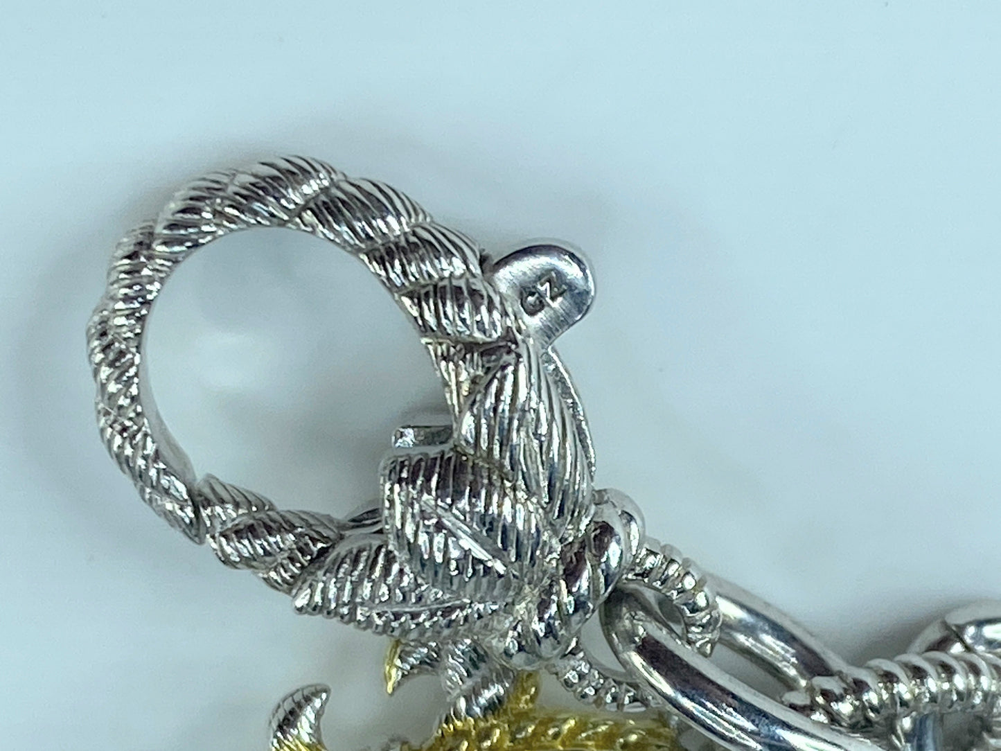 Judith Ripka Sterling Silver gold tone Chain Necklace 20.0" 59.2g JR385